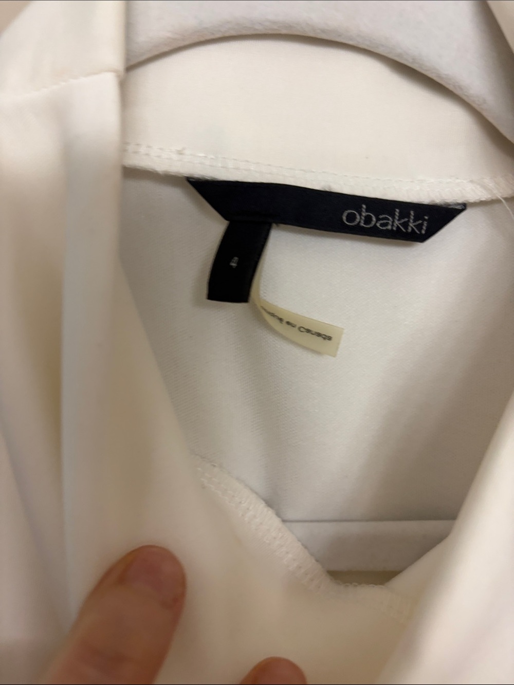 Obakki woman’s column dress -Like NEW- size 4 -Cream